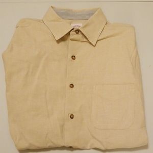 Brooks Brothers Tan Flannel Italian L Shirt SOFT